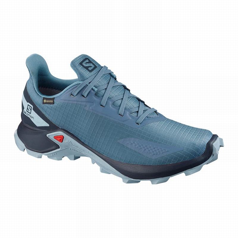 Chaussures De Trail Running Salomon Femme Bleu / Bleu Marine - Salomon ALPHACROSS BLAST GTX W - Fran